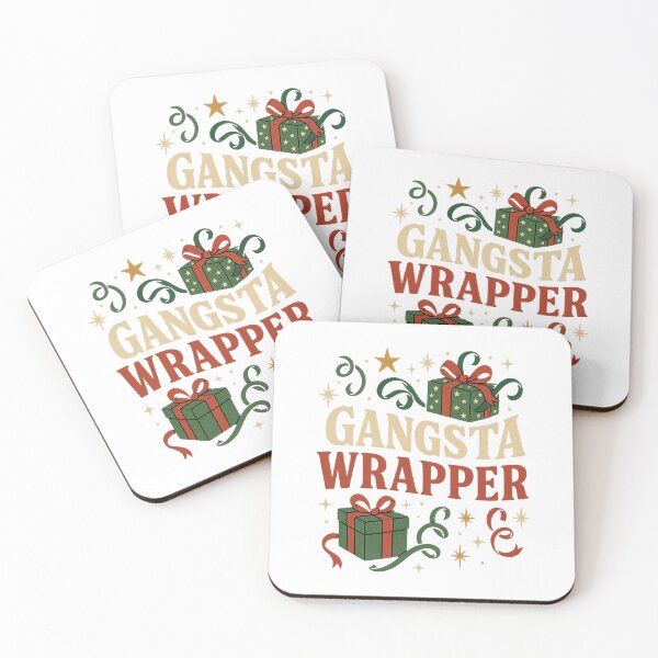 Item preview, Gangsta Wrapper – Funny Retro Christmas Typography Design designed and sold by FluffyCreative.