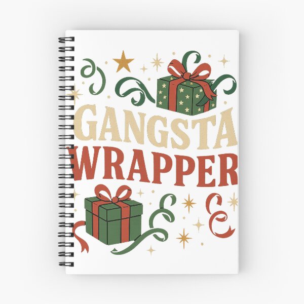 Item preview, Gangsta Wrapper – Funny Retro Christmas Typography Design designed and sold by FluffyCreative.