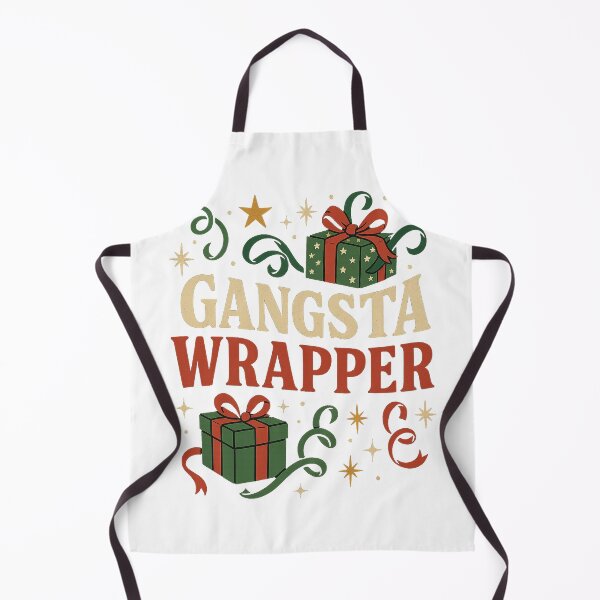 Item preview, Gangsta Wrapper – Funny Retro Christmas Typography Design designed and sold by FluffyCreative.