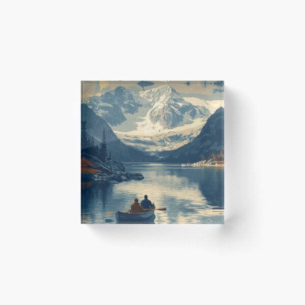Item preview, Canoers in a Mountain Lake designed and sold by Boddicca.