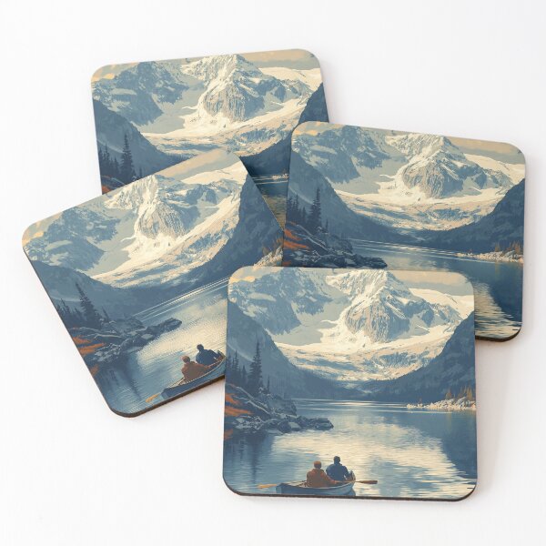 Item preview, Canoers in a Mountain Lake designed and sold by Boddicca.