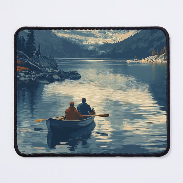 Item preview, Canoers in a Mountain Lake designed and sold by Boddicca.