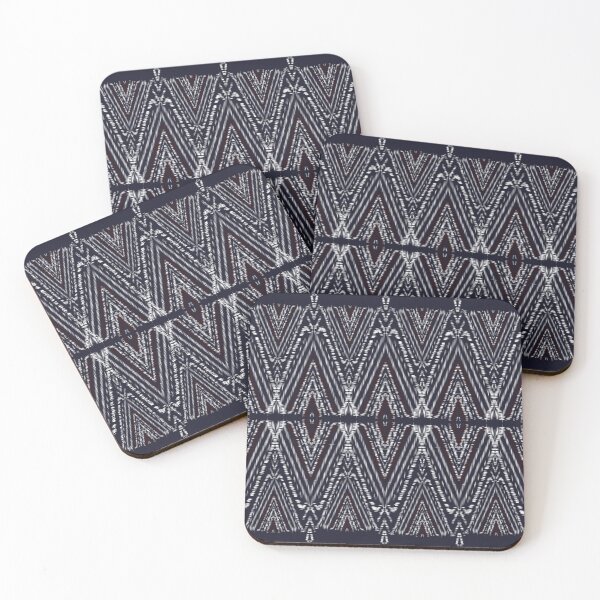 Item preview, Geometric square silk pattern applied on navy blue background designed and sold by Toyney.