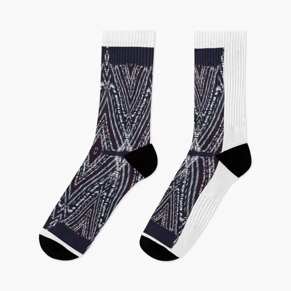 Item preview, Geometric square silk pattern applied on navy blue background designed and sold by Toyney.