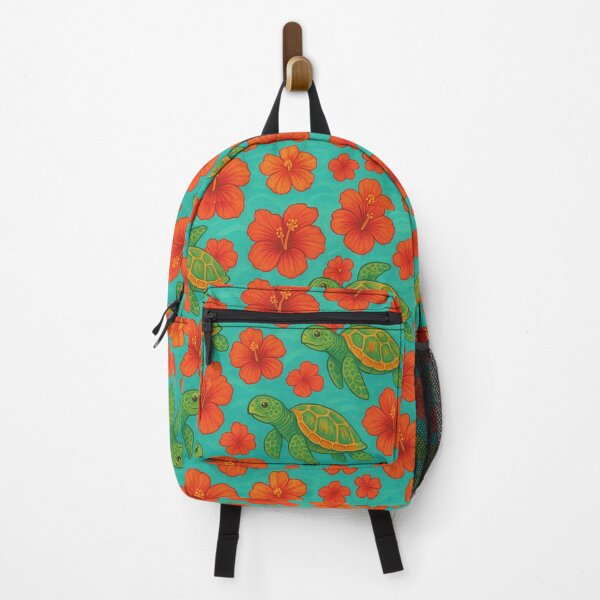 Item preview, Tropical Hawaiian Sea Turtle & Hibiscus Seamless Pattern designed and sold by getpressedshirt.