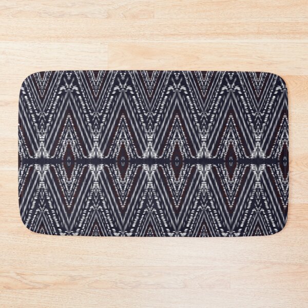Item preview, Geometric square silk pattern applied on navy blue background designed and sold by Toyney.