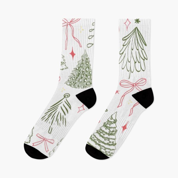 Artikelvorschau, Handgezeichnetes Weihnachtsbaum- und Schleifen-Shirt – Minimalistisches Urlaubs-T-Shirt entworfen und verkauft von fayelamber.