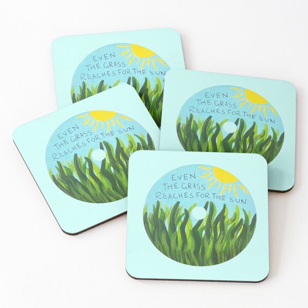 Item preview, Even the grass reaches for the sun - motivational art designed and sold by RollingRecovery.