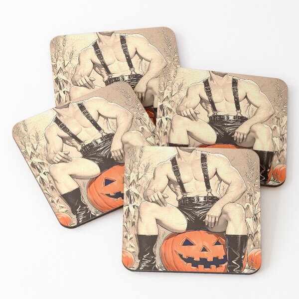 Item preview, Leather Daddy Pumpkin Pin-Up I designed and sold by Hunkyismything.