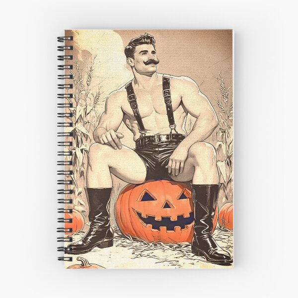 Item preview, Leather Daddy Pumpkin Pin-Up I designed and sold by Hunkyismything.