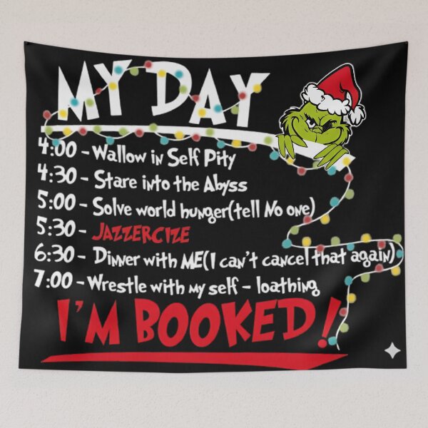Item preview, Funny Grinch Schedule Shirt – I'm Booked Christmas Tee designed and sold by cherylfisherh.