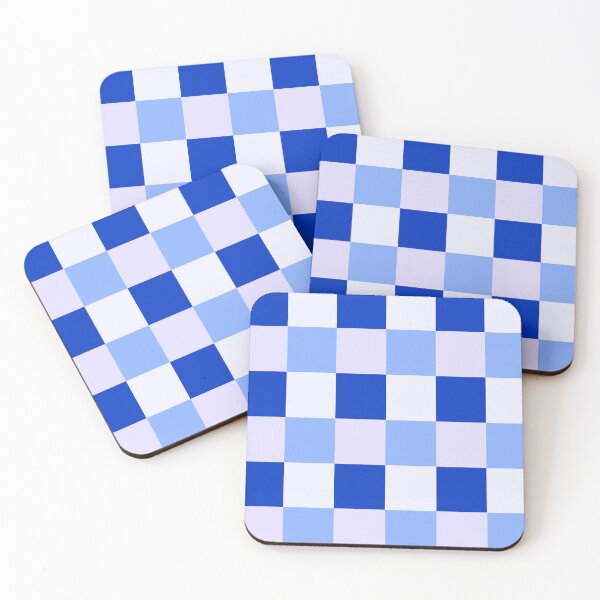 Item preview, Blue and white square checker pattern designed and sold by IntoClearWater.