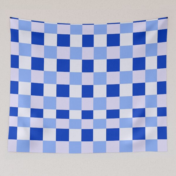 Item preview, Blue and white square checker pattern designed and sold by IntoClearWater.