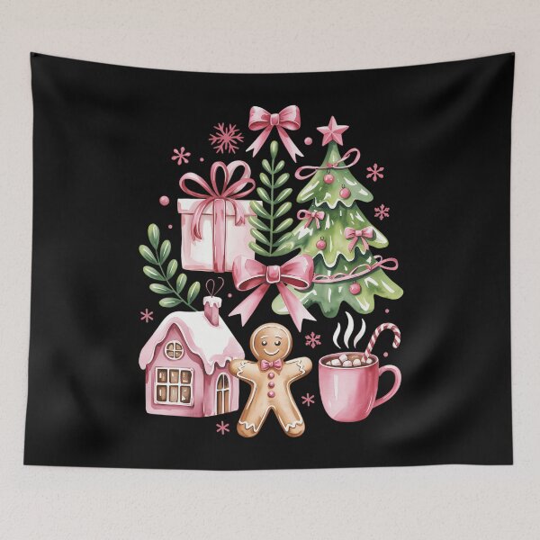 Item preview, Christmas Coquette Bow Gingerbread Xmas Holiday designed and sold by CookWorldLaughs.