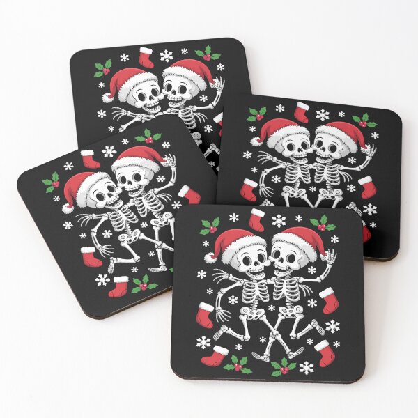 Item preview, Christmas Dancing Cute Skeleton Funny Xmas Goth designed and sold by CookWorldLaughs.