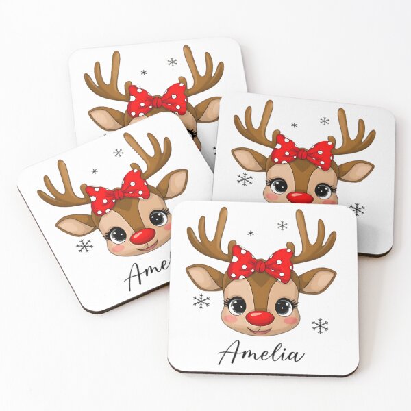 Item preview, Personalized Reindeer Face Shirt – Cute Christmas Rudolph Tee designed and sold by hancocktodd.