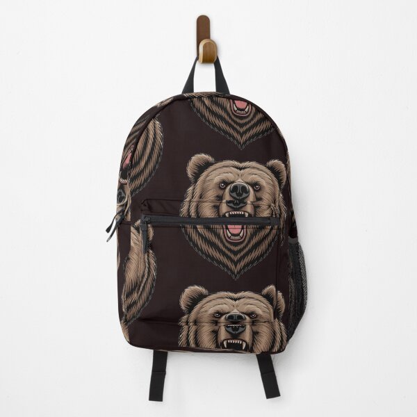 Item preview, Fierce Roaring Bear Head Illustration – Wild Animal Mascot Design designed and sold by Royalsticker.