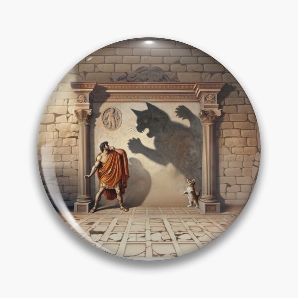 Item preview, Monster Shadow (Roman Wall Painting) designed and sold by sageartz-wisdom.