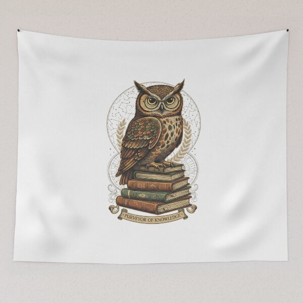 Item preview, Vintage Owl T-shirt – Wise Book Lover Design for Knowledge Seekers designed and sold by Print Era.