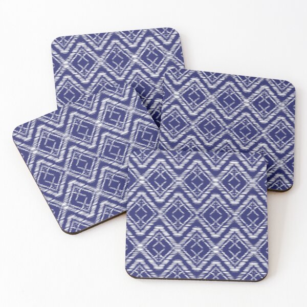 Item preview,  Geometric square silk pattern applied on a blue background designed and sold by Toyney.