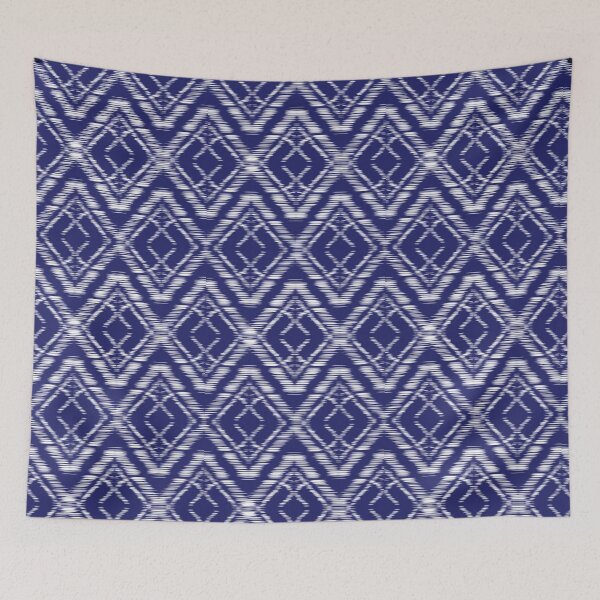 Item preview,  Geometric square silk pattern applied on a blue background designed and sold by Toyney.