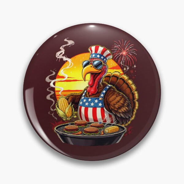 Item preview, Patriotic Turkey BBQ Hero | Funny USA Thanksgiving T-Shirt designed and sold by Uglyandcute.
