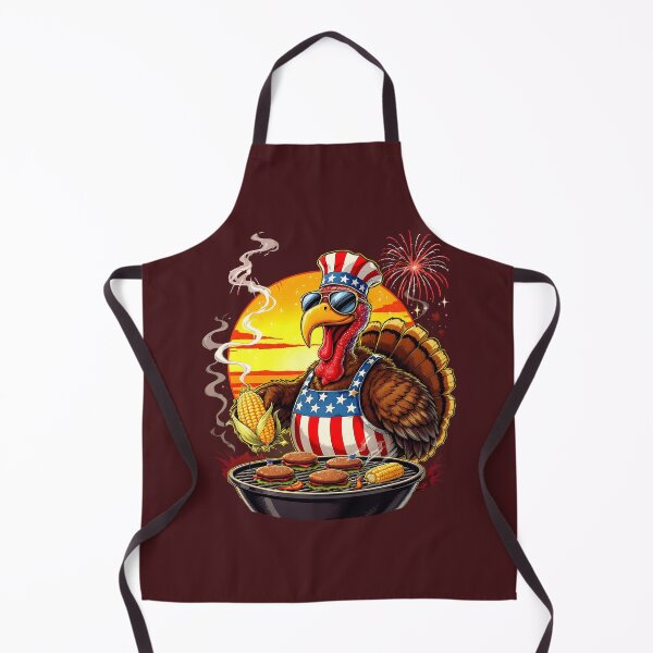 Item preview, Patriotic Turkey BBQ Hero | Funny USA Thanksgiving T-Shirt designed and sold by Uglyandcute.