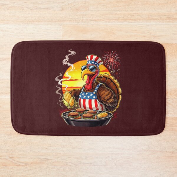 Item preview, Patriotic Turkey BBQ Hero | Funny USA Thanksgiving T-Shirt designed and sold by Uglyandcute.
