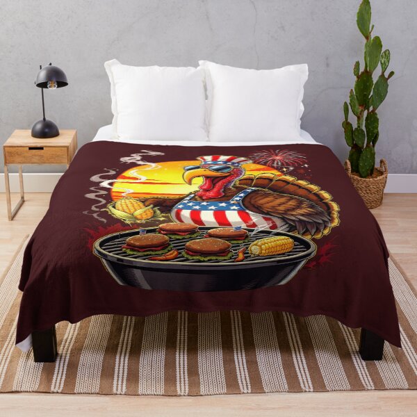 Item preview, Patriotic Turkey BBQ Hero | Funny USA Thanksgiving T-Shirt designed and sold by Uglyandcute.