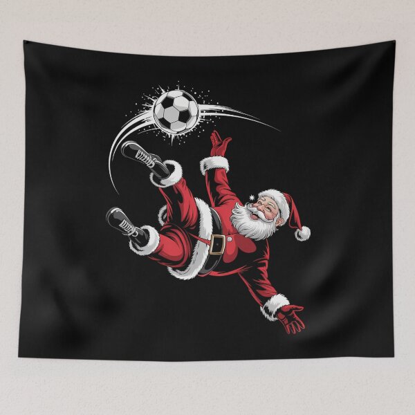 Item preview, Christmas Santa Soccer Bicycle Kick Xmas Sports designed and sold by DoorwayThreads.