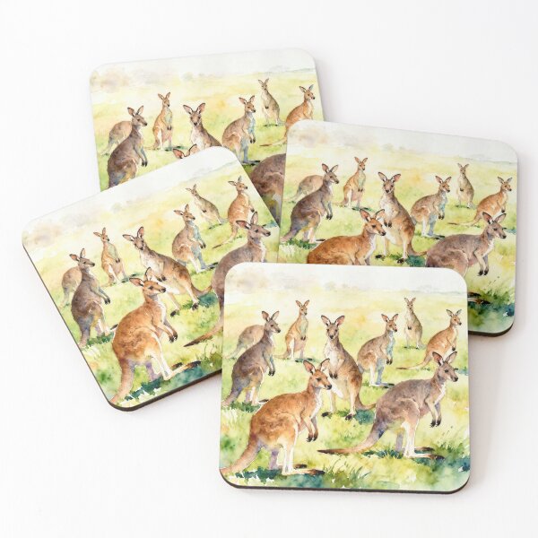 Item preview, Mob of kangaroos  designed and sold by Fits and Giggles.