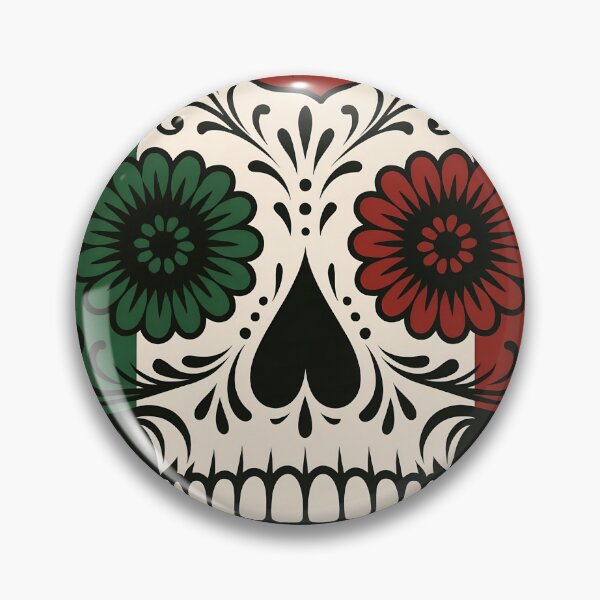 Artikelvorschau, Mexican Sugar Skull | Día de los Muertos | Mexican Flag entworfen und verkauft von InnerFlow.