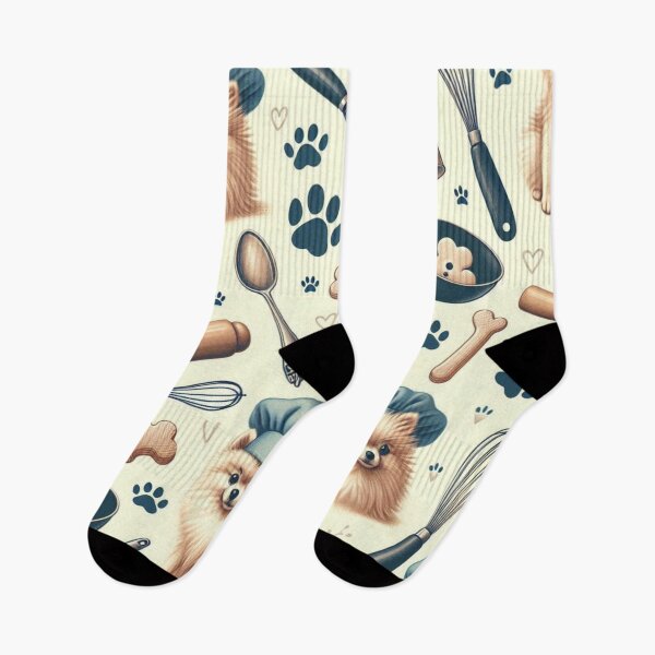 Item preview, Playful Pomeranians in Chef Hats designed and sold by Wags & Tails.