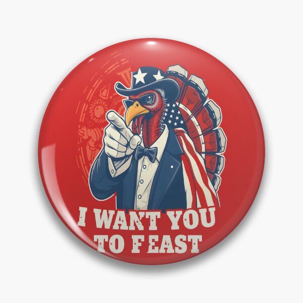 Item preview, Uncle Sam Turkey | “I Want You to Feast” Funny Thanksgiving  designed and sold by Uglyandcute.