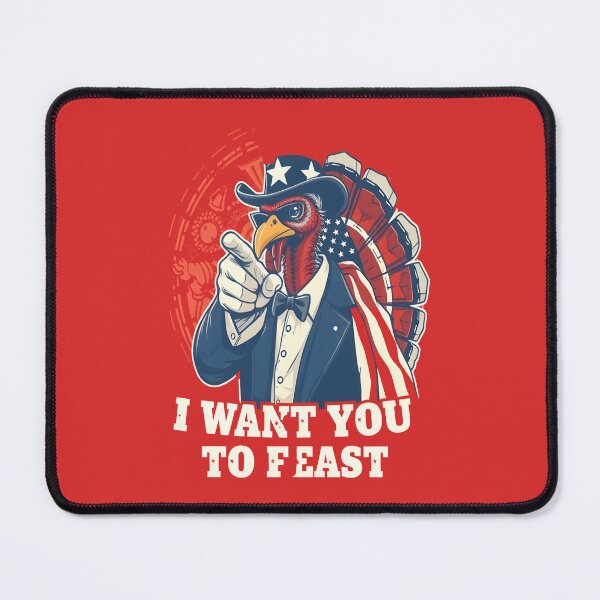 Item preview, Uncle Sam Turkey | “I Want You to Feast” Funny Thanksgiving designed and sold by Uglyandcute.