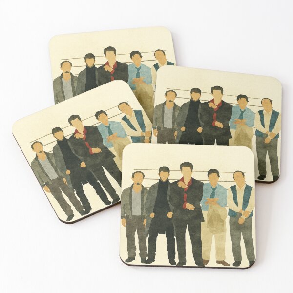Item preview, The Usual Suspects Minimalist Lineup Design – Faceless Cult Crime Thriller Art designed and sold by stillnoir.