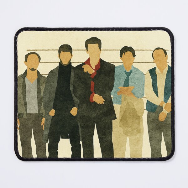 Item preview, The Usual Suspects Minimalist Lineup Design – Faceless Cult Crime Thriller Art designed and sold by stillnoir.