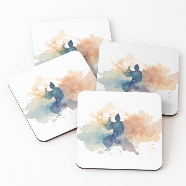Item preview, Watercolor Shaolin Monk designed and sold by NAIRVANA.