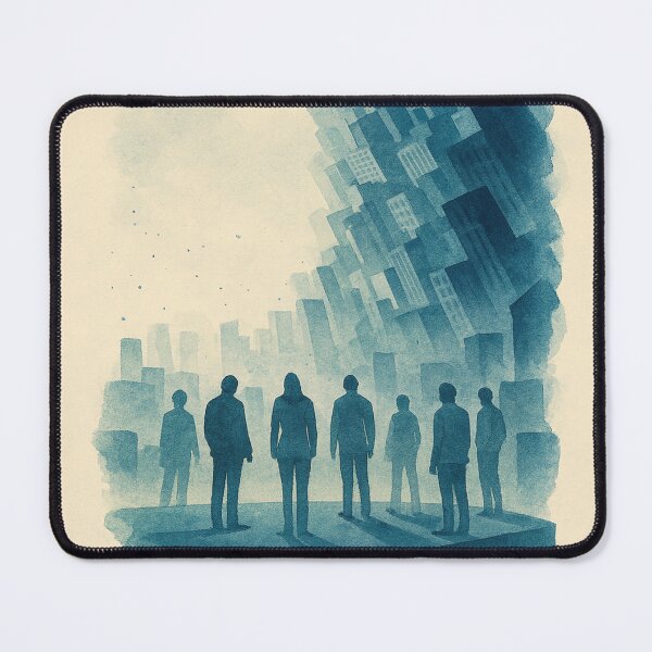 Item preview, Inception Dream Collapse Minimalist Watercolor Art – Surreal Sci-Fi Movie Design designed and sold by stillnoir.