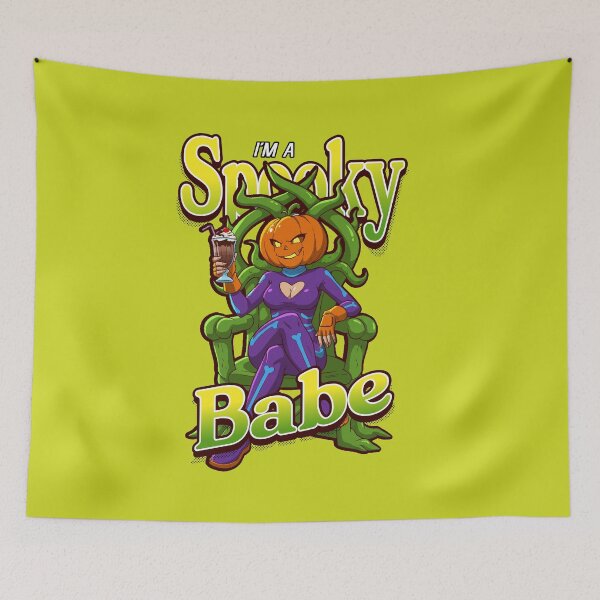 Item preview, Spooky Babe Pumpkin Queen Illustration designed and sold by RGB Estudio Creativo.