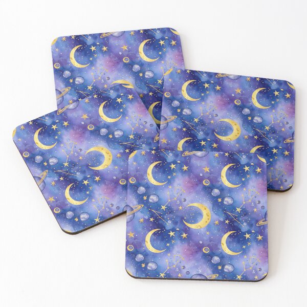 Item preview, Celestial Watercolor Pattern – Dreamy Moons, Stars & Galaxy Design designed and sold by skysshobu.