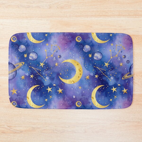 Item preview, Celestial Watercolor Pattern – Dreamy Moons, Stars & Galaxy Design designed and sold by skysshobu.