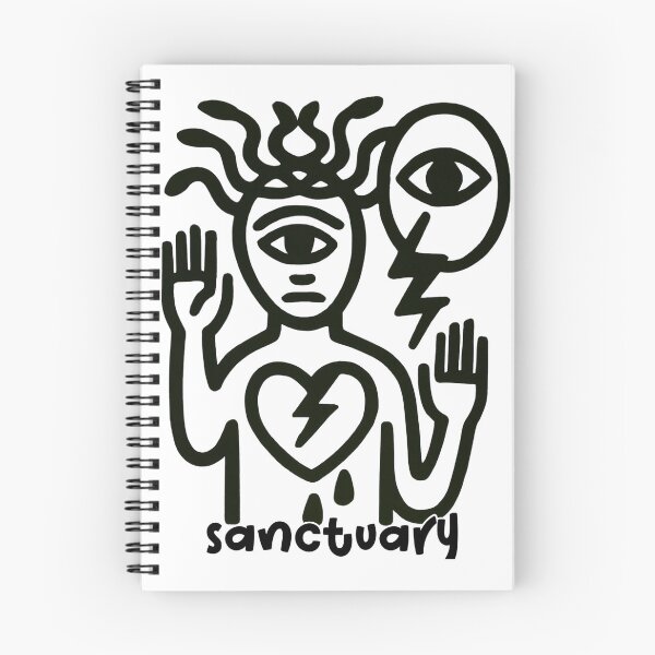 Item preview, Sanctuary Symbol Black Line Art for Healing designed and sold by CottonandQuill.