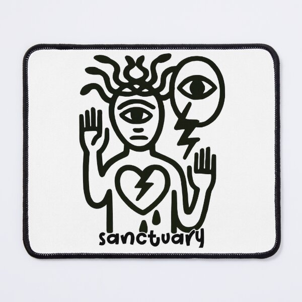 Item preview, Sanctuary Symbol Black Line Art for Healing designed and sold by CottonandQuill.