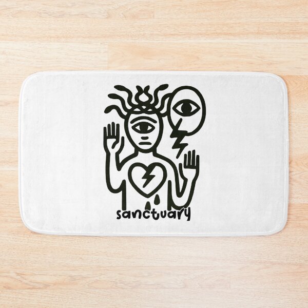 Item preview, Sanctuary Symbol Black Line Art for Healing designed and sold by CottonandQuill.