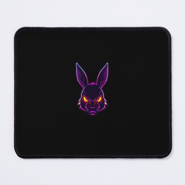 Item preview, Neon Glowing Rabbit Head with Orange Eyes – Futuristic Vector Art designed and sold by PixelVibe782.