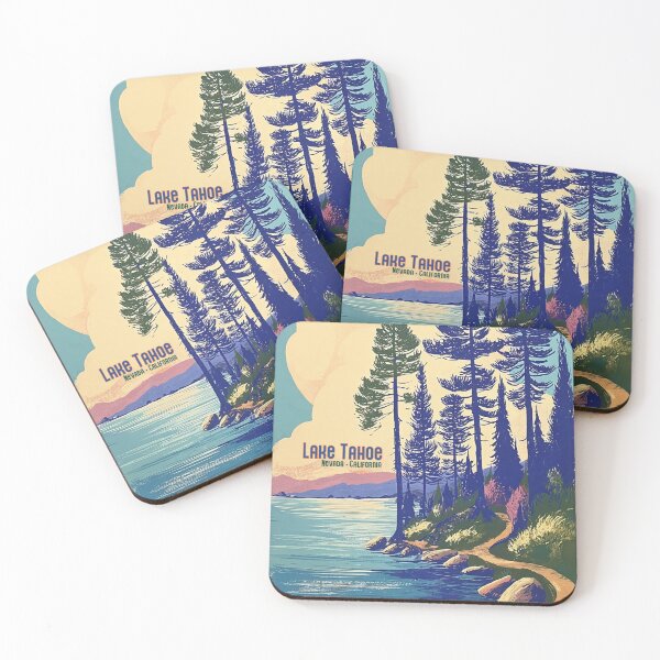 Item preview, Lake Tahoe Forest Trail – Vintage Travel Poster designed and sold by Artlizzard.