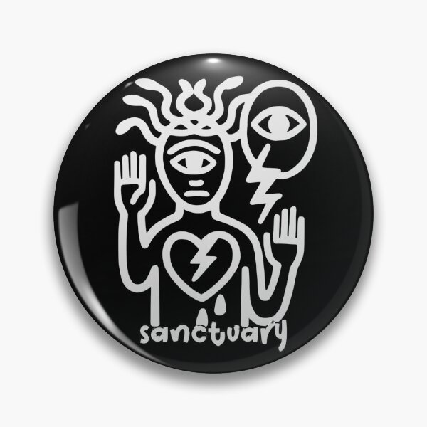Item preview, Sanctuary Minimalist Healing Symbol White Design designed and sold by CottonandQuill.