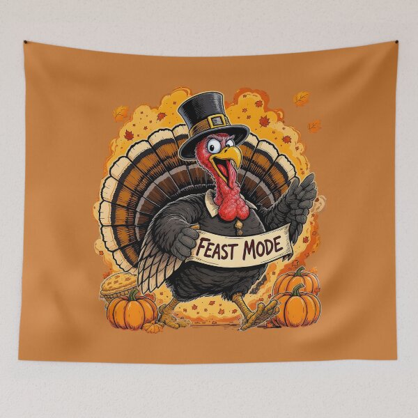 Item preview, Thanksgiving Feast Mode Turkey | Funny Thanksgiving Parade T-Shirt designed and sold by Uglyandcute.