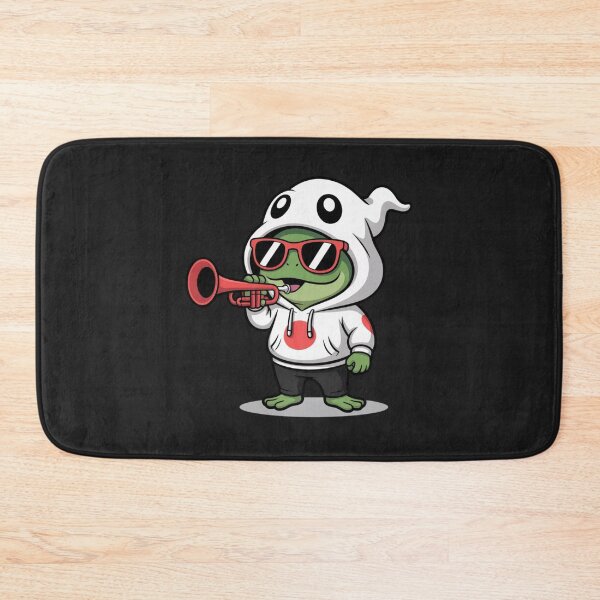 Item preview, Cute Chibi Frog Halloween – Ghost Hoodie Hip-Hop Music Cartoon designed and sold by ColorSplash123.